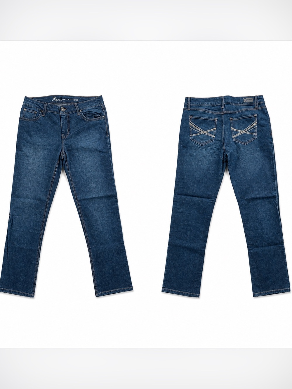 Natural Reflections Women’s Slim Straight Jeans - Indigo Blue